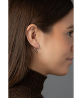 'Rowan' Sterling Silver Heart Earrings image 2