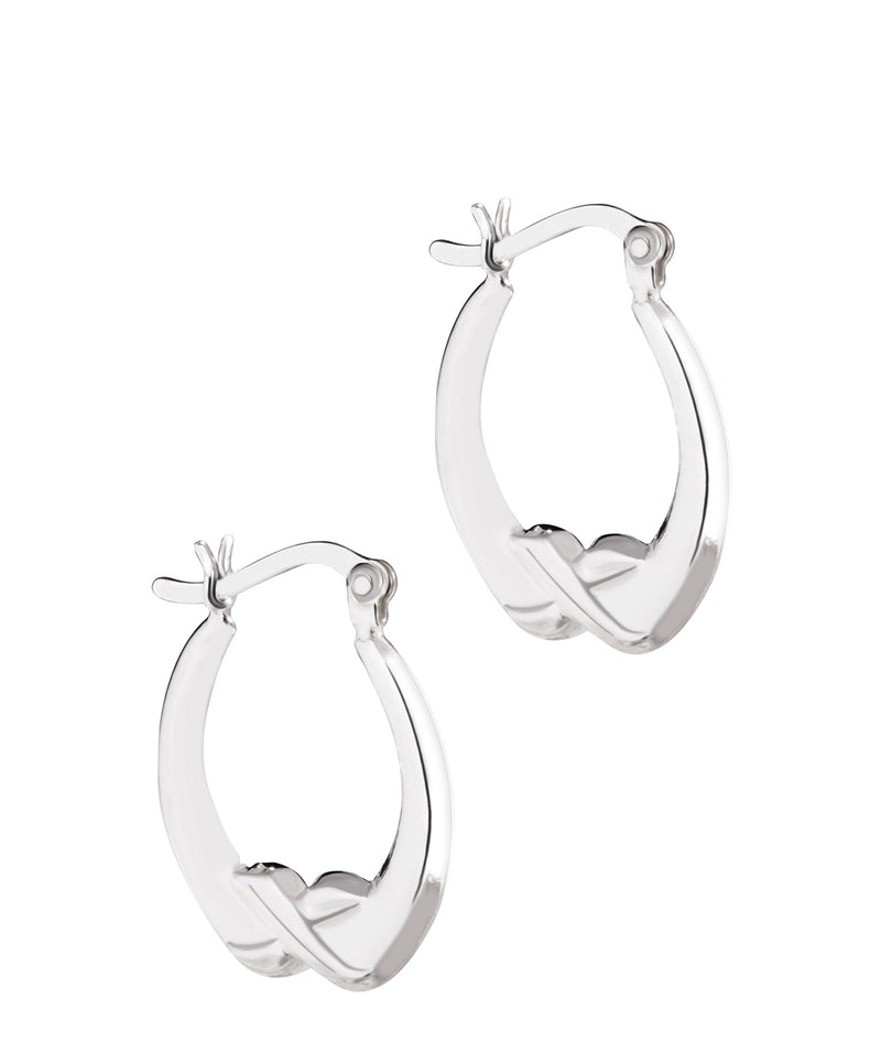 'Denise' Sterling Silver Creole Earrings Pure Luxuries London