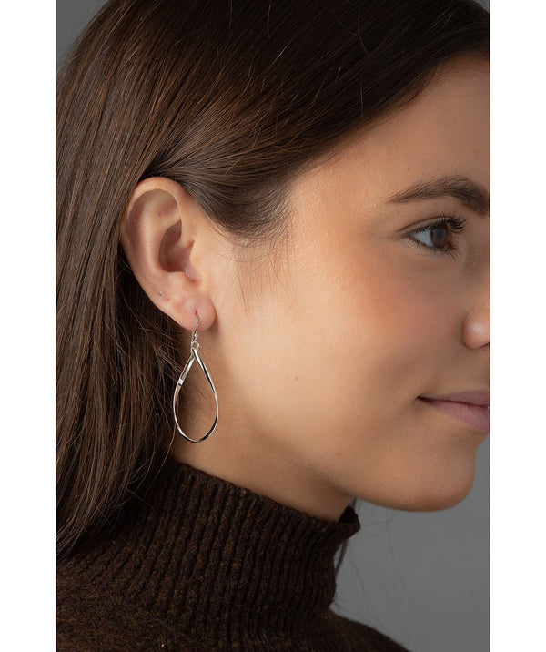'Daniela' Rhodium Plated Teardrop Earrings image 2