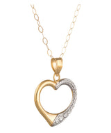Gift Packaged 'Safiya' 9ct Yellow & White Gold Heart Necklace