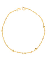 Gift Packaged 'Nuit' 9ct Yellow Gold Twist & Ball Bracelet
