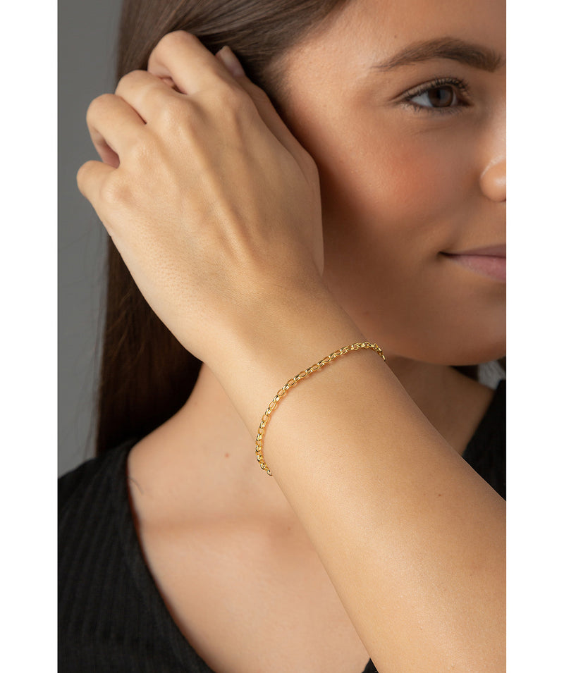 Gift Packaged 'Zahra' 9ct Yellow Gold Chain Bracelet