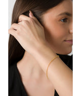 'Achelois' 9ct Yellow Gold Diamond Cut Oval Bracelet Pure Luxuries London
