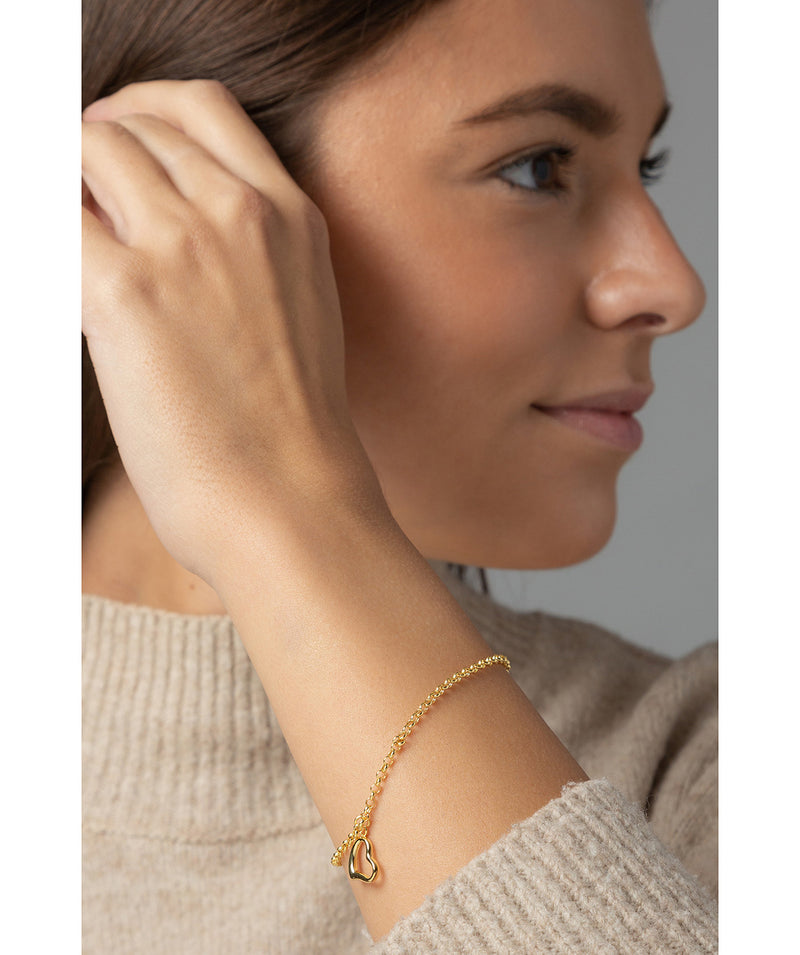 'Mandisa' 9-Carat Yellow Gold Heart Charm Bracelet image 2