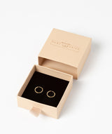 'Adede' 9ct Gold Diamond Cut Hoop Earrings image 3