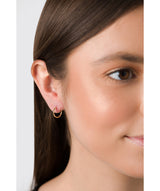 'Adede' 9ct Gold Diamond Cut Hoop Earrings image 2
