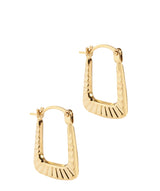 'Nadine' 9ct Yellow Gold Textured Creole Earrings image 1