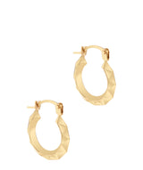 'Veronique' 9ct Yellow Gold Patterned Creole Earrings image 1