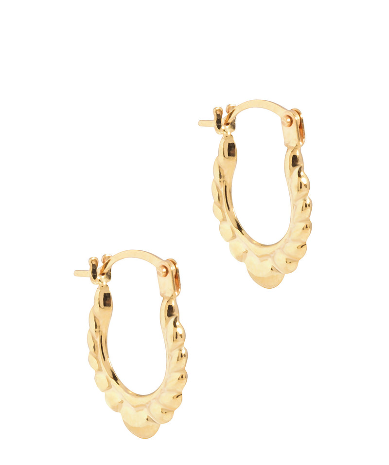 'Hati' 9ct Gold Creole Heart Earrings image 1