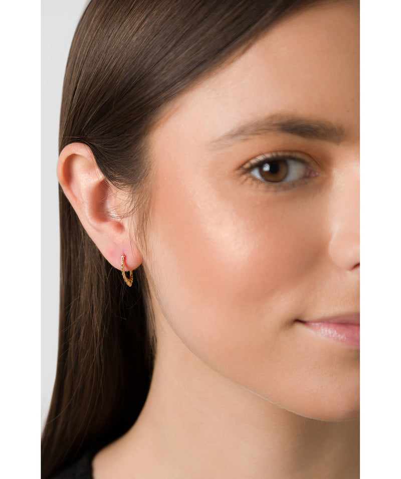 'Hati' 9ct Gold Creole Heart Earrings image 2
