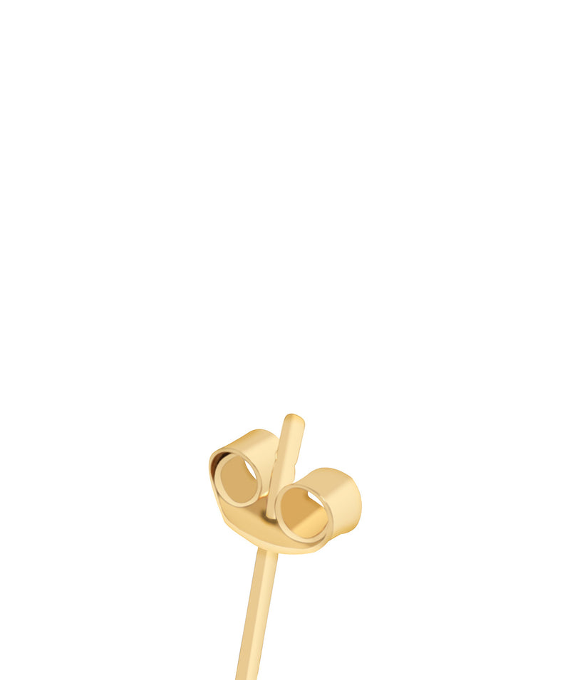 'Calida' 9ct Gold Diamond Cut Heart Stud Earrings image 4