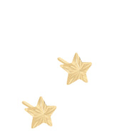 'Carmen' 9ct Yellow Gold Diamond Cut Star Stud Earrings image 1