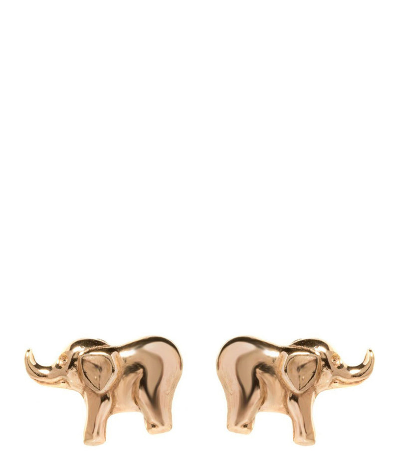'Sanaz' 9-Carat Yellow Gold Elephant Stud Earrings image 1