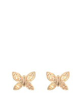 'Parisa' 9-Carat Yellow Gold Butterfly Stud Earrings image 1
