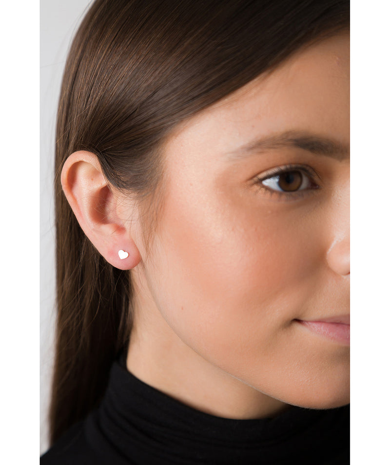 'Rafaella' 9ct Gold Mismatched Heart Stud Earrings image 5