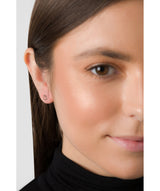 'Rafaella' 9ct Gold Mismatched Heart Stud Earrings image 2
