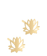 'Alusia' 9ct Yellow Gold Lotus Flower Stud Earrings image 1