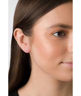 'Jolan' 9ct Gold 2-Tone Infinity Stud Earrings image 2