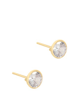 'Petra' 9ct Gold Crystal Stud Earrings image 1