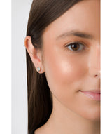'Petra' 9ct Gold Crystal Stud Earrings image 2