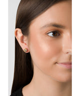 'Amelia' 9ct Yellow and White Gold Knot Stud Earrings image 2