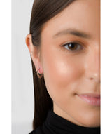 'Lisanne' 9ct White Gold Heart Creole Earrings image 2