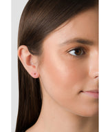 'Eldora' 9ct Rose Gold Diamond Cut Ball Stud Earrings Pure Luxuries London