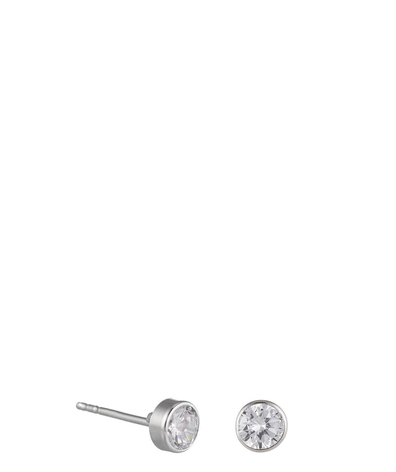 Gift Packaged 'Marie' 9ct White Gold & Cubic Zirconia Stud Earrings