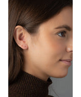 'Loni' 18ct Rose Gold 3mm Stud Earrings image 2