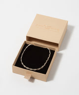 Gift Packaged 'Toul' Sterling Silver Dual Herringbone Necklace