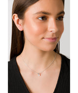 'Aphrodite' Sterling Silver Snake Chain and Cubic Zirconia Necklace image 2