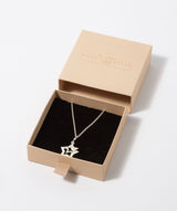 Gift Packaged 'Rodez' Sterling Silver Double Cutout Star Necklace