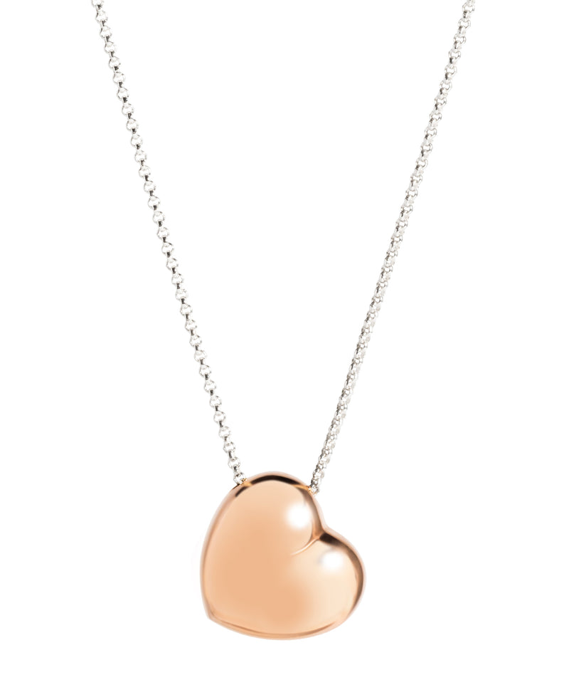 Gift Packaged 'Merope' Rose Gold Plated Sterling Silver Hollow Heart Necklace