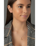 'Imelda' Yellow Gold Plated Sterling Silver Wishbone Necklace image 2