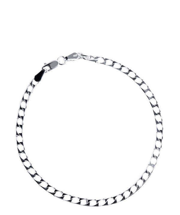 Gift Packaged 'Petrona' Sterling Silver Diamond Cut Link Bracelet