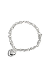 'Calliope' Sterling Silver Bold Heart Charm Bracelet image 1