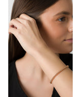 'Cybele' Sterling Silver Rose Gold Plated Bead Bracelet image 2