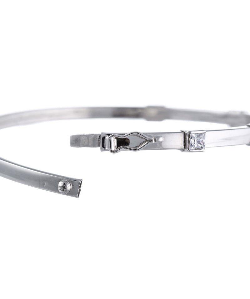 Gift Packaged 'Deysi' Sterling Silver & Cubic Zirconia Bangle