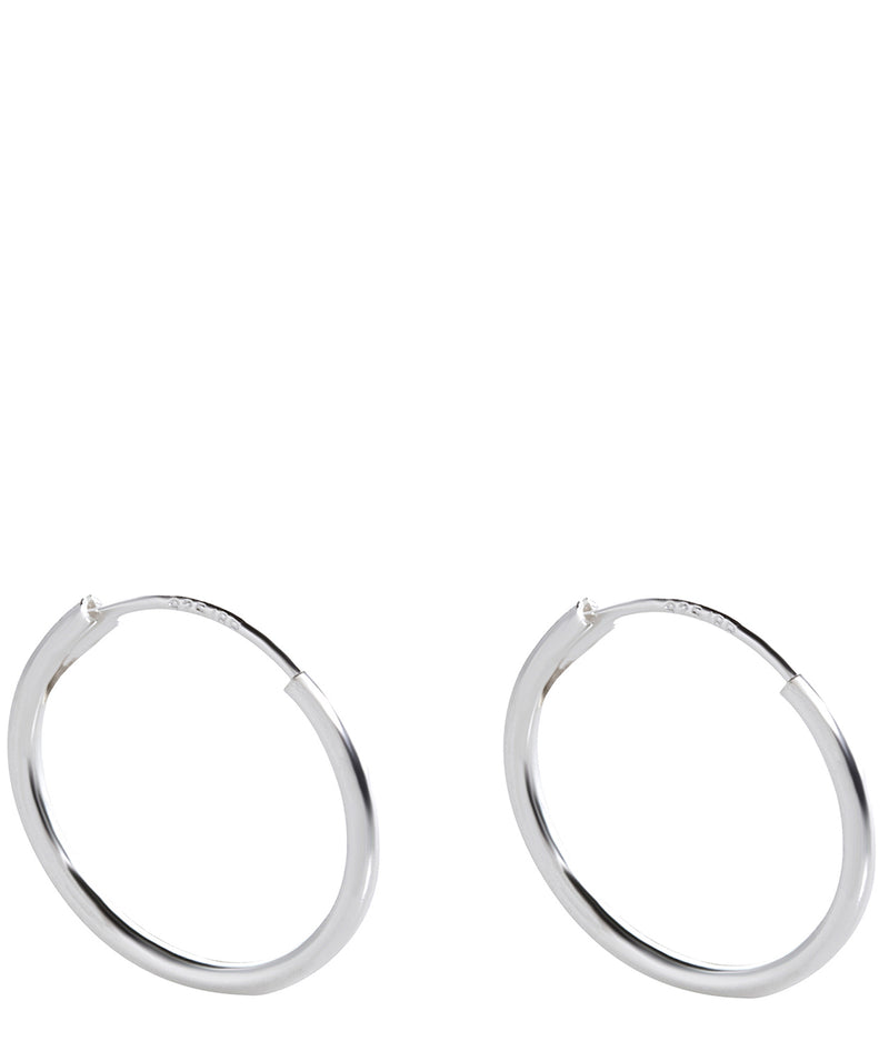 Gift Packaged 'Thera' Sterling Silver Fine Hooped Earrings