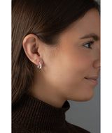 'Sarita' Sterling Silver Hooped Earrings Pure Luxuries London