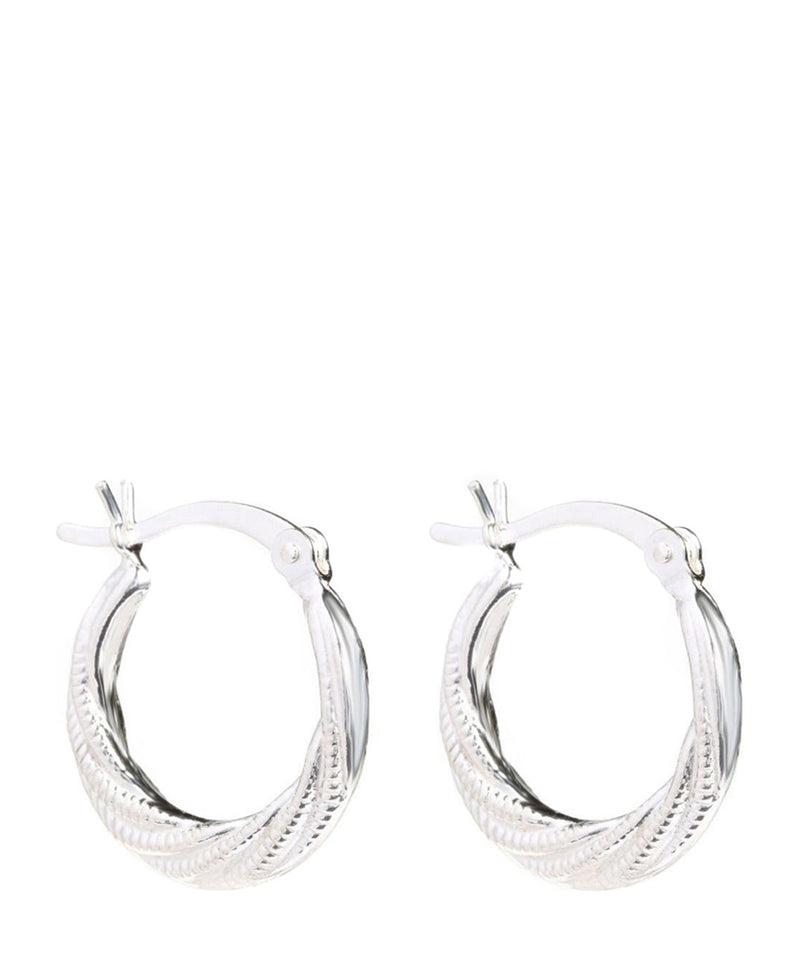 'Abelia' Sterling Silver Twisted Ear Hoops image 1