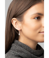 Gift Packaged 'Pheme' Sterling Silver Bulb Drop Hook Earrings