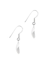 Gift Packaged 'Hera' Sterling Silver and Cubic Zirconia Twist Drop Earrings