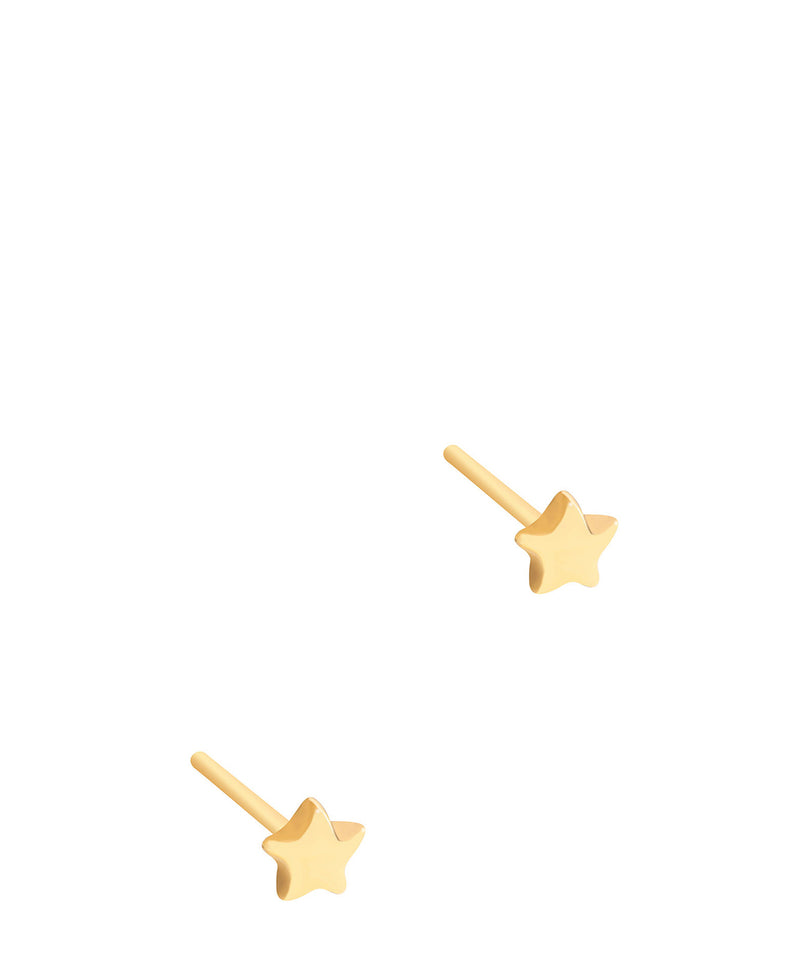 Gift Packaged 'Marigold' Yellow Gold Plated Sterling Silver Star Stud Earrings