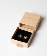 'Giacinta' Sterling Silver Cutout Flower Earrings image 3