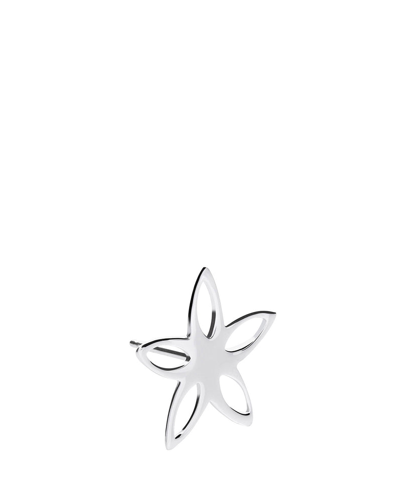 'Giacinta' Sterling Silver Cutout Flower Earrings image 4