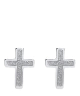Gift Packaged 'Adalyn' Sterling Silver Cross Earrings