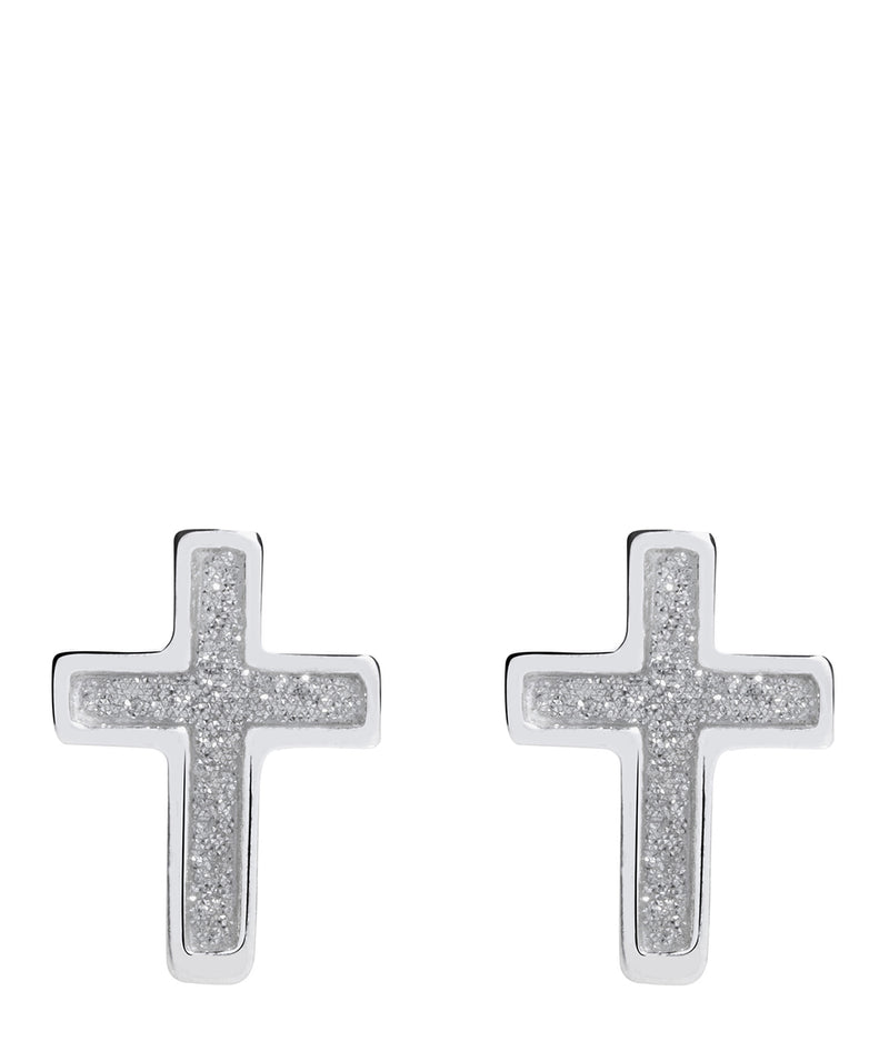 Gift Packaged 'Adalyn' Sterling Silver Cross Earrings