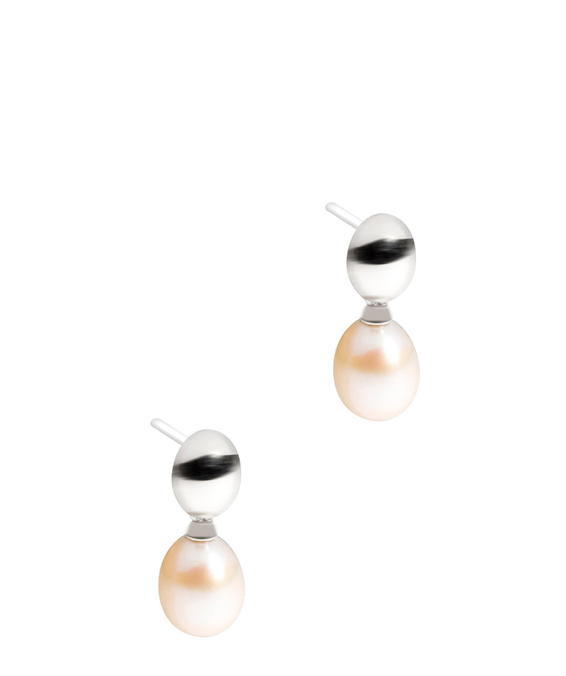 Gift Packaged 'Allie' Sterling Silver and White Pearl Drop Earrings