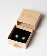 'Taygete' Sterling Silver and Turquoise Gemstone Oval Stud Earrings image 3